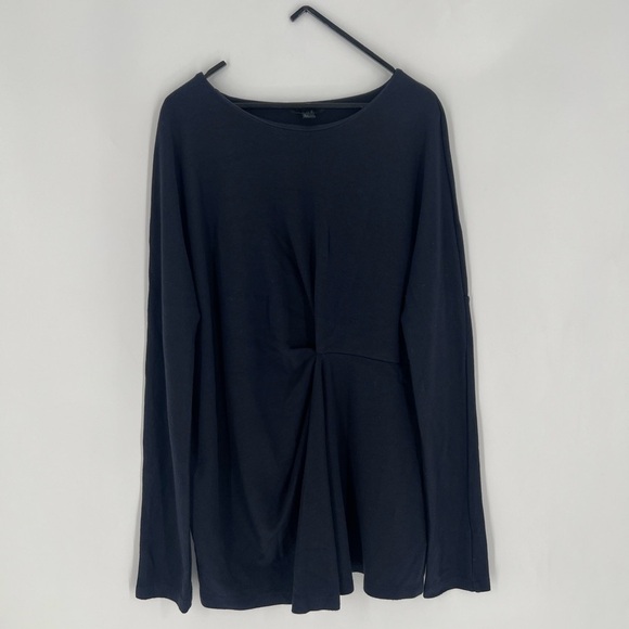 Cos Asymmetric Drape Crewneck Long Sleeve Top - Picture 2 of 6